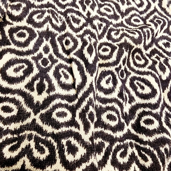 J. Crew Black White Patterned Women's Cardigan Women's Small S Linen Silk EUC - Picture 3 of 7